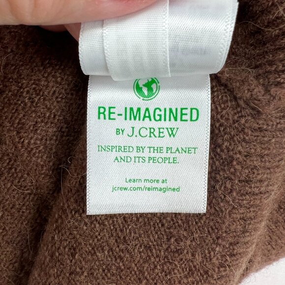 J Crew Rollneck NWT Brown Wool/Alpaca Long Sleeve Sweater Size XL - Picture 8 of 11